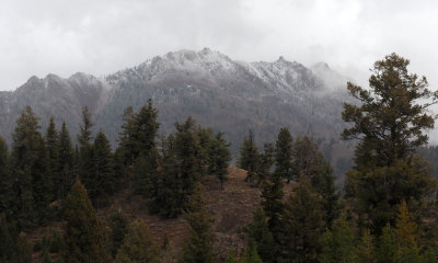 Bad weather in the Sawtooth Mountains of Idaho