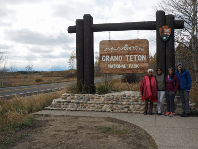 At an enterance to Grand Teton National park