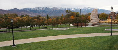 Wasatch Mountains from the grounds of rhte Utah State Capitol