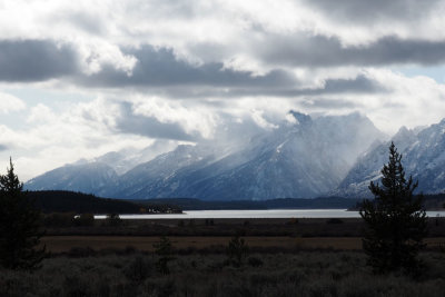 The Grand Tetons from Willow Flats Overlook