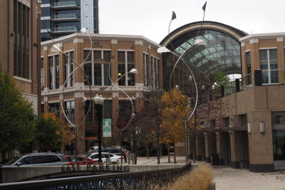 An entrance to City Creek Center, the big shopping mall in the city