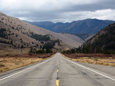 Departing the Sawtooth Mountains, Idaho