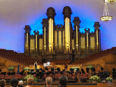 Performing inside the Mormon Tabernacle building