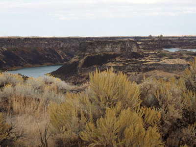 Showing the Snake river before Shoshone Falls and Dierkis Lake to the right