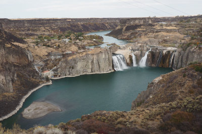The extent of our hike from Shoshone Falls
