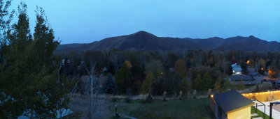 Panorama - Just before sunrise from our hotel room