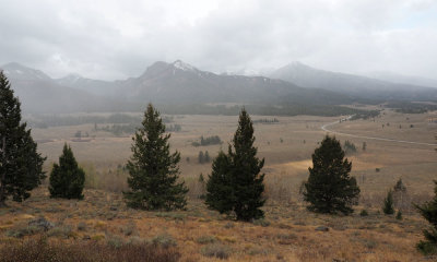 Looking back at the headwaters of the Salmon River as we climb to Galena Pass