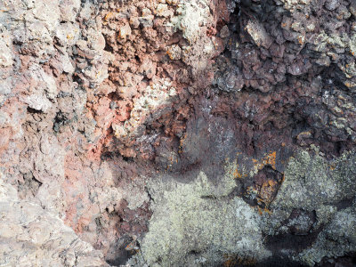 Volcanic rock in a fissure