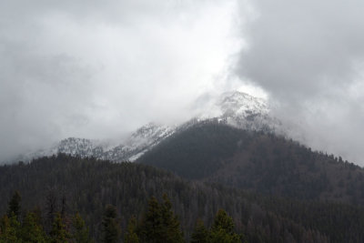 Clouds over the Sawtooth mountains