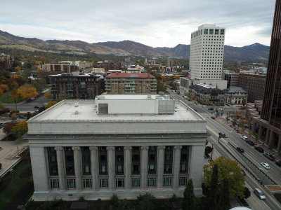 A view from one of the buildings of the Church of the Latter Day Saints