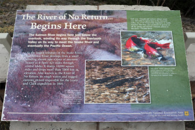 Plaque regarding the Salmon River