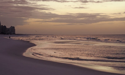Before sunrise on the beach