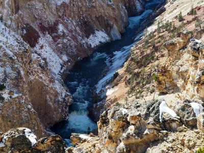 At the bottom of the Grand Canyon of Yellowstone