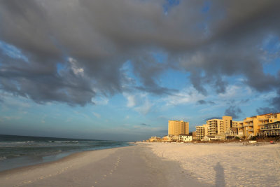 Morning sky over the beach
