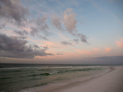 On the beach at sunrise