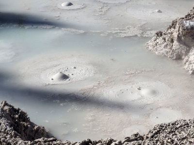 Bubbling mudpot at Artists Paintpots