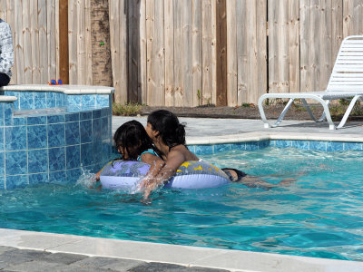 In the pool