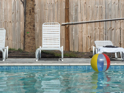 Around the pool
