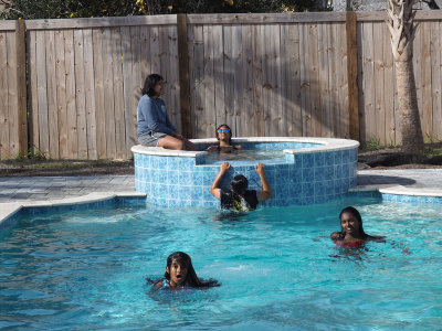 In the pool
