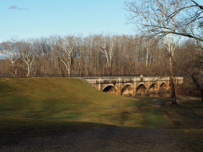 January 12 - Monocacy Aqueduct as the sun rises behind us