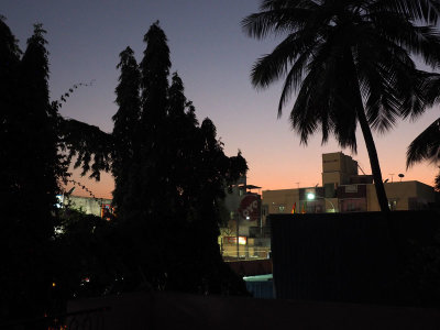 Sunset from the terrace in Madipakkam