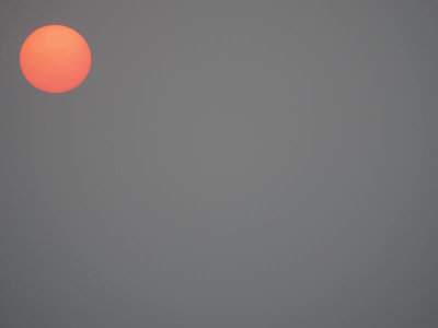 Red sun in the morning