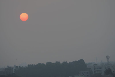 Early morning sun over Bangalore