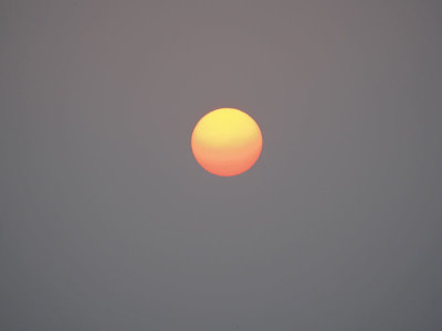 Transformation of the early morning sun over Bangalore
