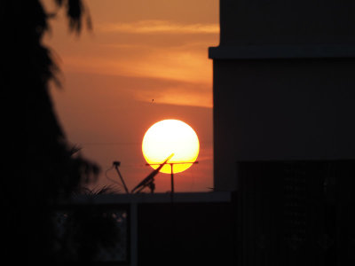 Sun setting in Madipakkam