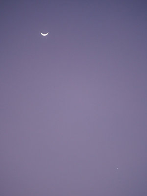 The moon and a planet