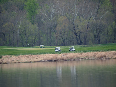 Scene at the President's golf course across the river