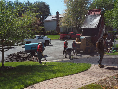 Repaving the driveway