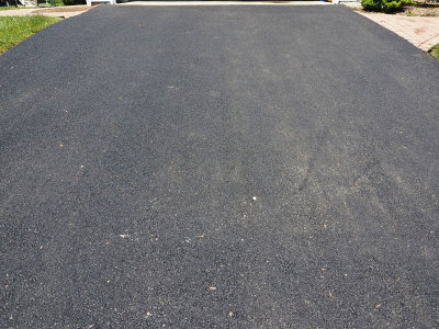 The new driveway surface