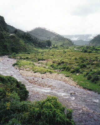 River flows through valley