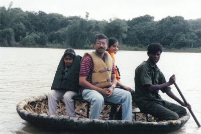 In a coracle on the Kabini River