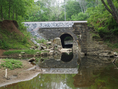 The destruction to the culvert at Little Catoctin Creek
