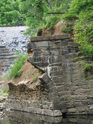 The destroyed culvert wall at Little Catoctin Creek