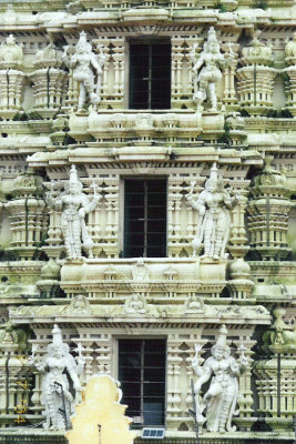 Artwork on the spire of the temple on Chamundi Hills