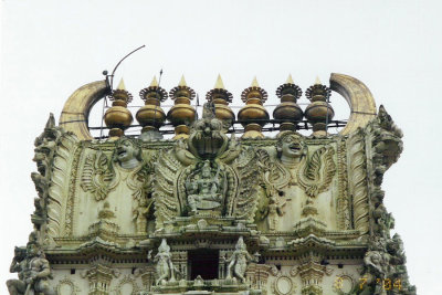 Top of the spire of the temple on Chamundi Hills