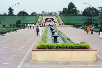 The garden at Raj Ghat, The Memorial to Mahatma Gandhi