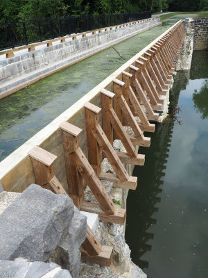Rebuilt wall of the Conococheague Creek Aqueduct