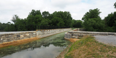 Rebuilt and rewatered Conococheague Creek Aqueduct