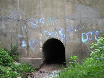 A culvert under the canal