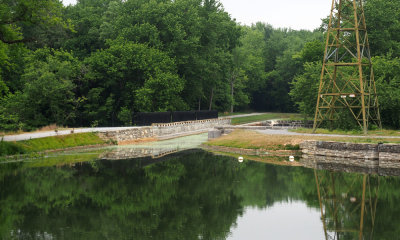 June 21st -  First view of the rtebuilt and rewatered Conococheague Creek Aqueduct
