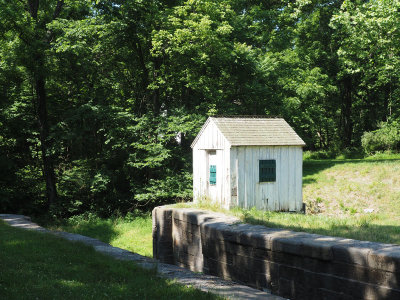 Shanty at the north end of Lock 50 at Four Locks