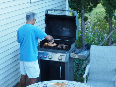 On the grill