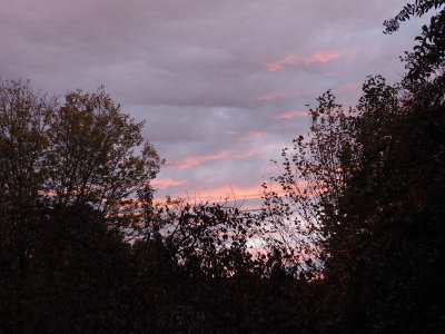 A strange sunset - back of the house