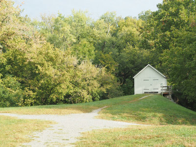 Winch house for the stop gate at Dam 4