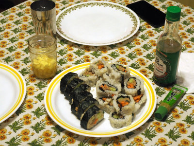 Homemade sushi