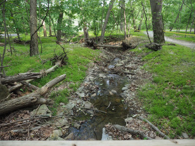 The stream that caused the original trail to be destroyed
